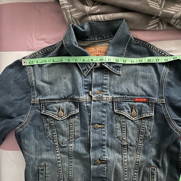 * LUCKY BRAND MENS DUNGAREES DENIM JACKET. BLUE. SIZE Large EUC - Picture 14 of 15